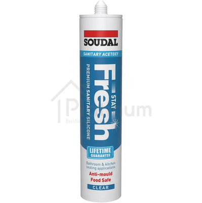 Soudal Stay Fresh ACETOXY - Premium Anti-Mould Sanitary Silicone