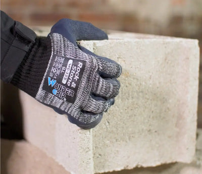 Wonder Grip WG-333 ROCK & STONE - Heavy Duty Grip Gloves (Latex Palm)