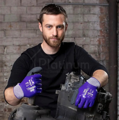 Wonder Grip WG-518W OIL PLUS - Oil Resistant Gloves (Nitrile Palm)