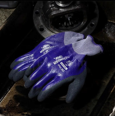 Wonder Grip WG-518W OIL PLUS - Oil Resistant Gloves (Nitrile Palm)