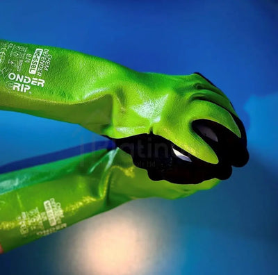 Wonder Grip WG-658L CHEM DEFENDER - Chemical Resistant Gloves (Nitrile Palm)