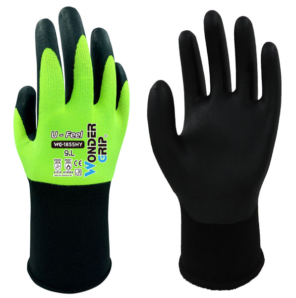Wonder Grip WG-1855 U-Feel Hi Vis Touchscreen Gloves, Dozen (12 pairs) –  Excelco Safety